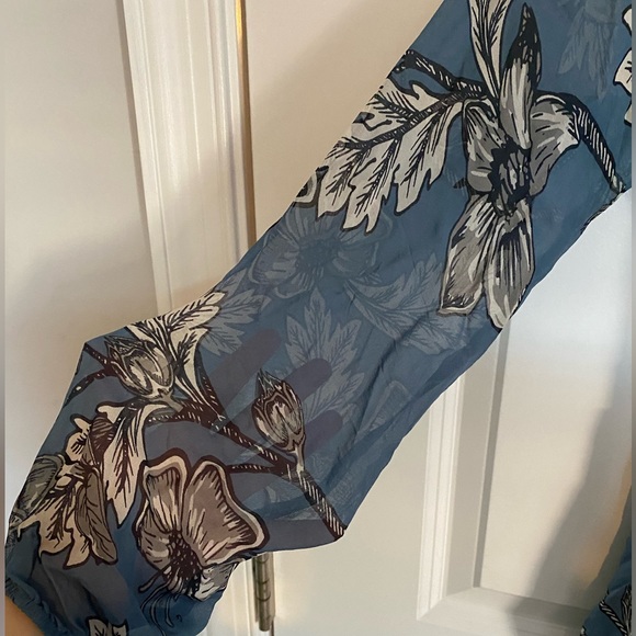 For Love & Lemons Sierra mini dress - blue and white floral cutouts - Small - Picture 5 of 6